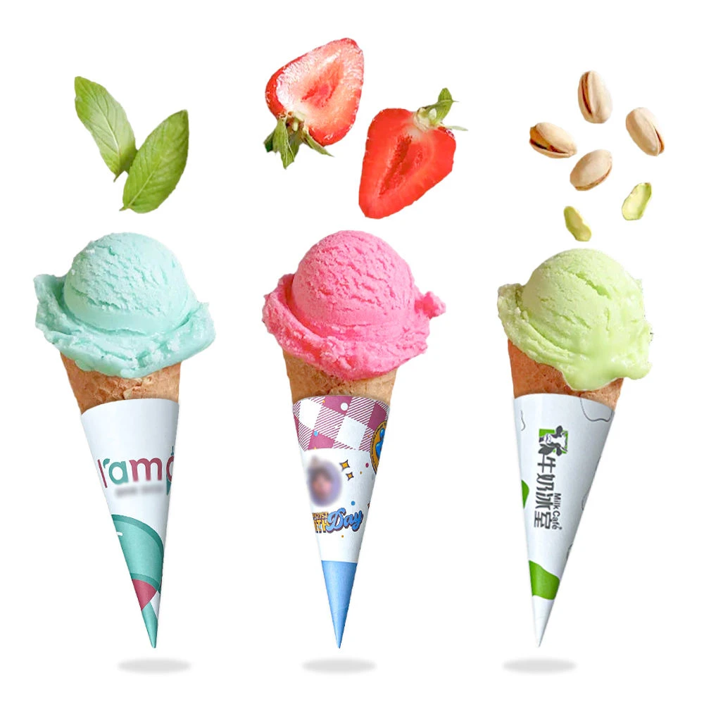 Ice cream paper cone sleeve 4 Ice cream paper cone sleeve 4